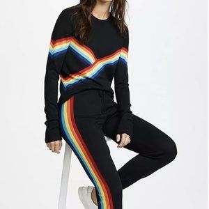 Spiritual Gangster x Madeleine Thompson XS Rainbow Stripe Jogger Pants Pride